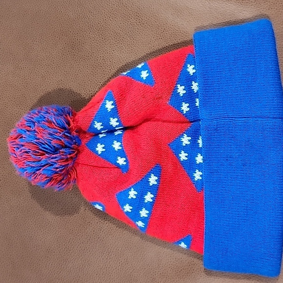 St. Andrews Scottish Red and Blue Pom-Pom Beanie - Picture 5 of 5